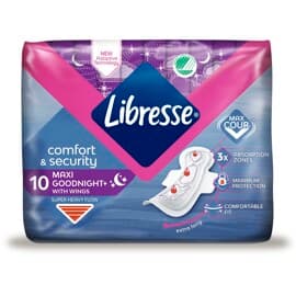 Libresse Maxi Goodnight 10 stk