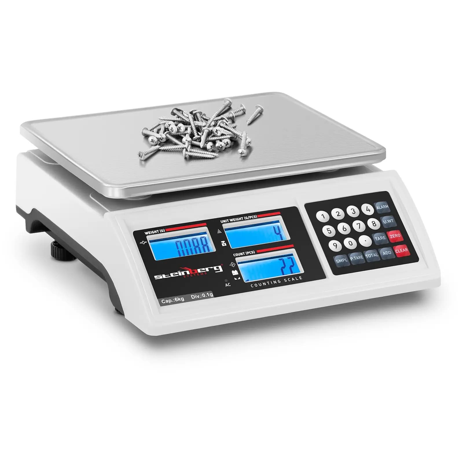 Bordvekt 6 kg / 0.1 g Batteritid 80 Timer - Tellevekter by Steinberg Systems