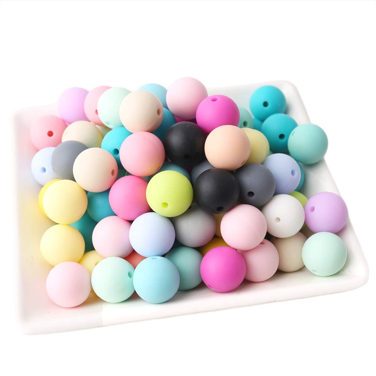 2pk Runde Silikonperler – 15mm