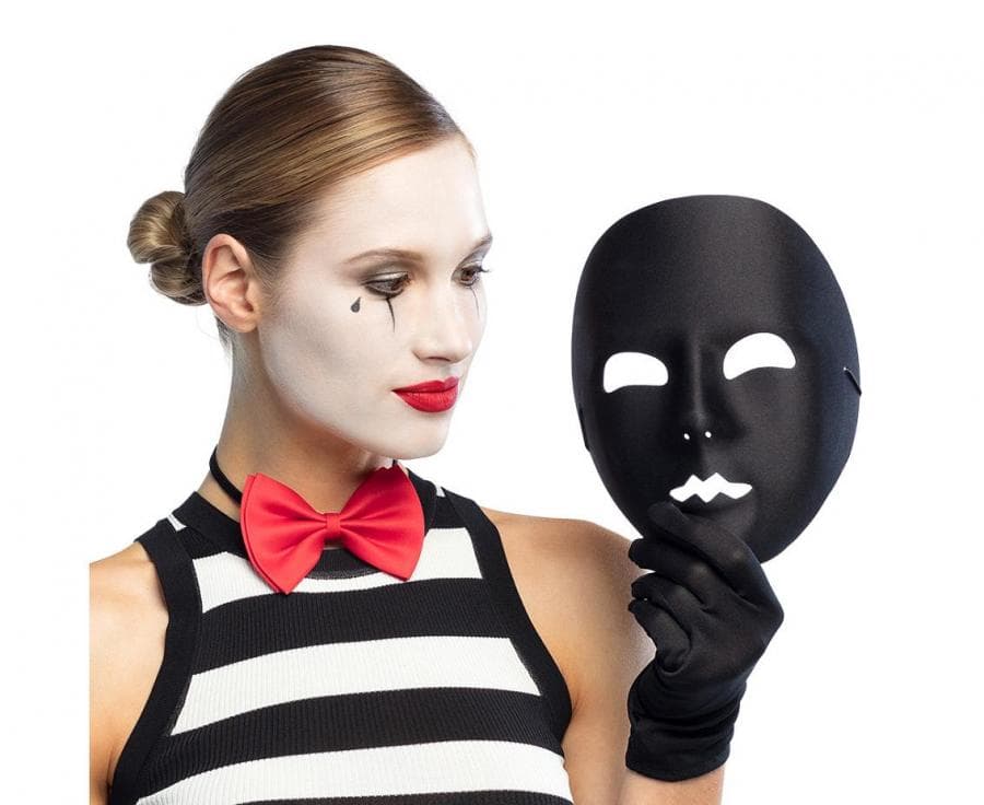Ansigtsmaske Mime Sort