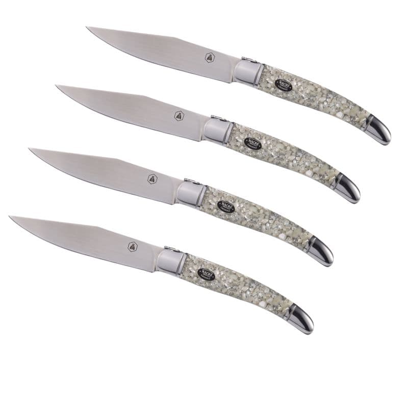 Laguiole Perlemors Steakknive 4 Stk - Gaveæske
