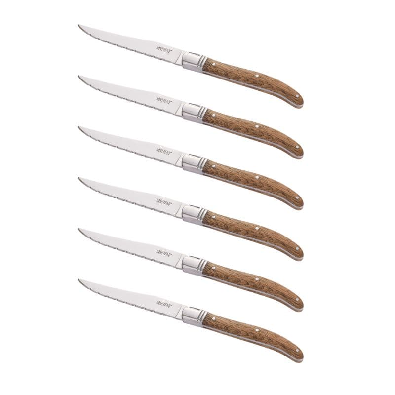 Laguiole Heritage Kniv Hvit Eik 6 Stk. - Gaveeske