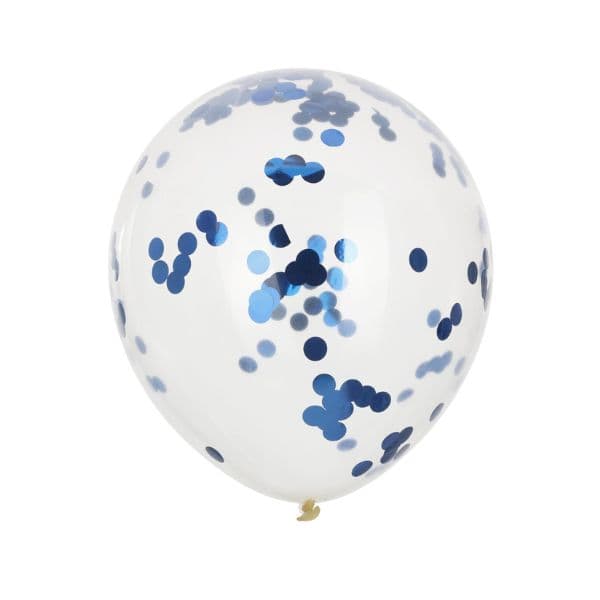 Ballonger Med Konfetti Blå 8 Stk