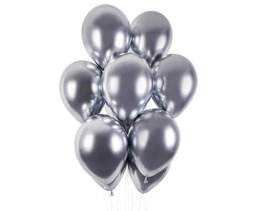 Glinsende Ballonger Gb120 33cm Sølv 50 Stk.