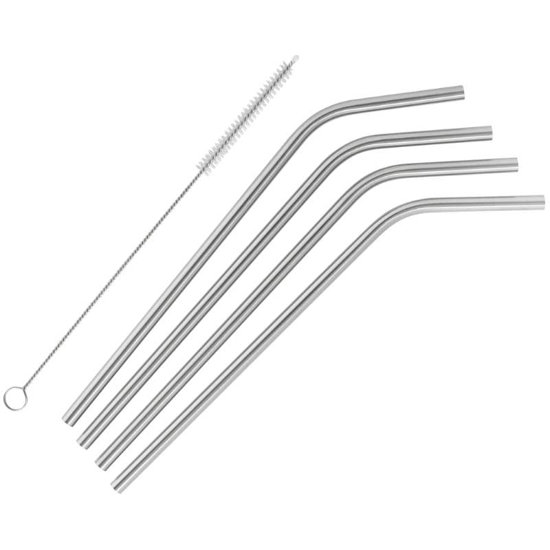 Barprofessional Metalsugerør 6mm - 4 Stk - Sølv