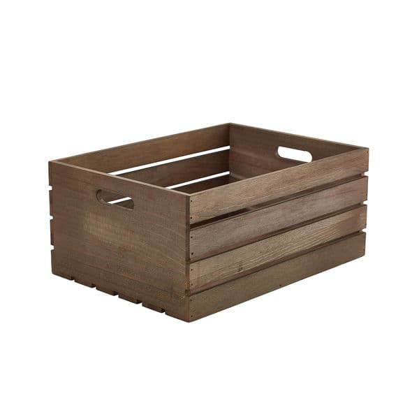 Genware Dark Rustic Trekasse 41 x 30 x 18 Cm