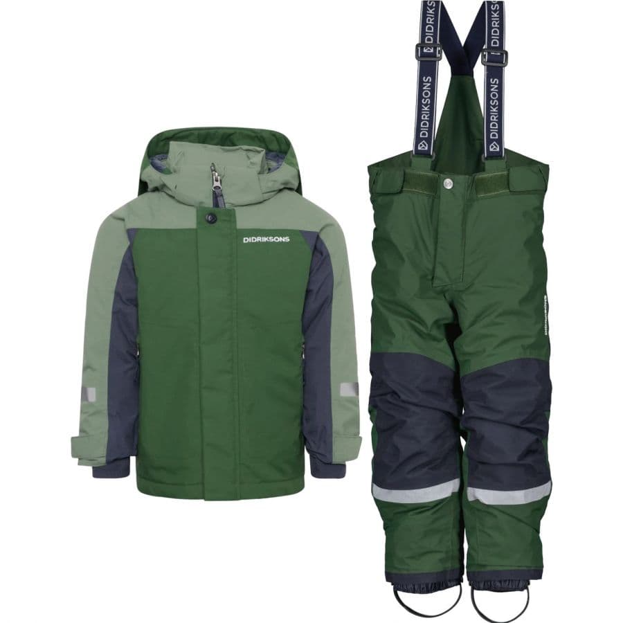 Didriksons Idre/Neptun skisett, junior, mørkegrønn