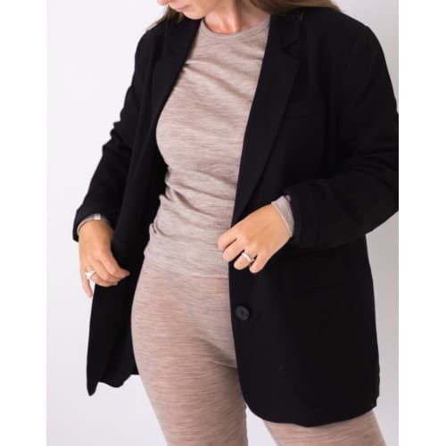 Leggings Dame I 100% Merinoull Beige Melange Xl