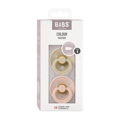 Bibs Colour - 2-pakning, Str. 1 (0-6 Md.), Rund - Lateks,