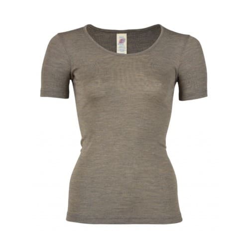 Dame T-skjorte I Merinoull 42/44 Walnut