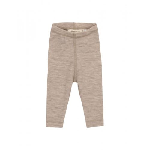 Leggins I 100% Merinoull Til Baby Og Barn Beige Melange 74