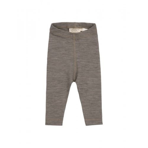 Leggins I 100% Merinoull Til Baby Og Barn Light Brown Melange 62