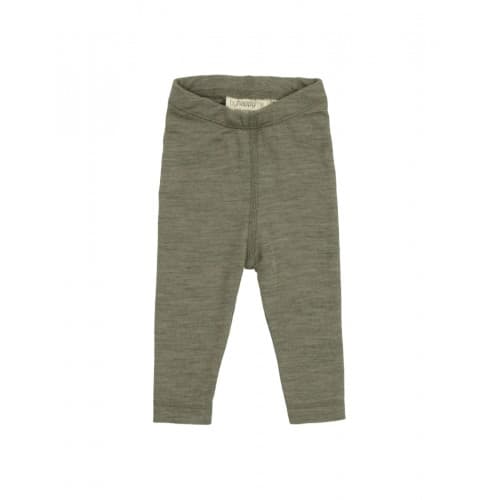 Leggins I 100% Merinoull Til Baby Og Barn 92 Moss Melange