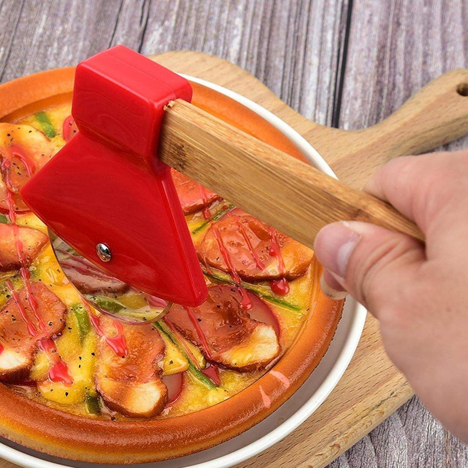 Smart pizzakniv - rød - 18 cm