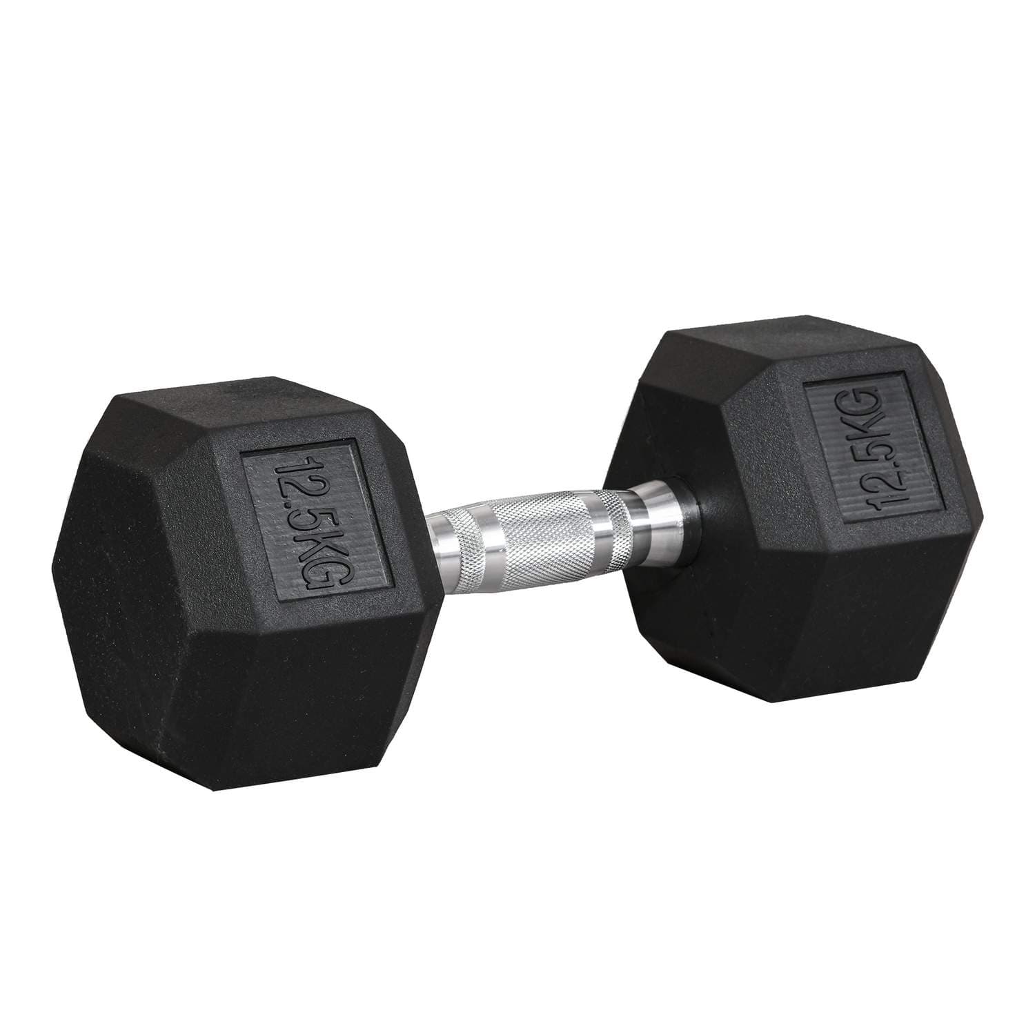 Sort Hexagon Dumbbell 12,5 kg Gummi & Metall