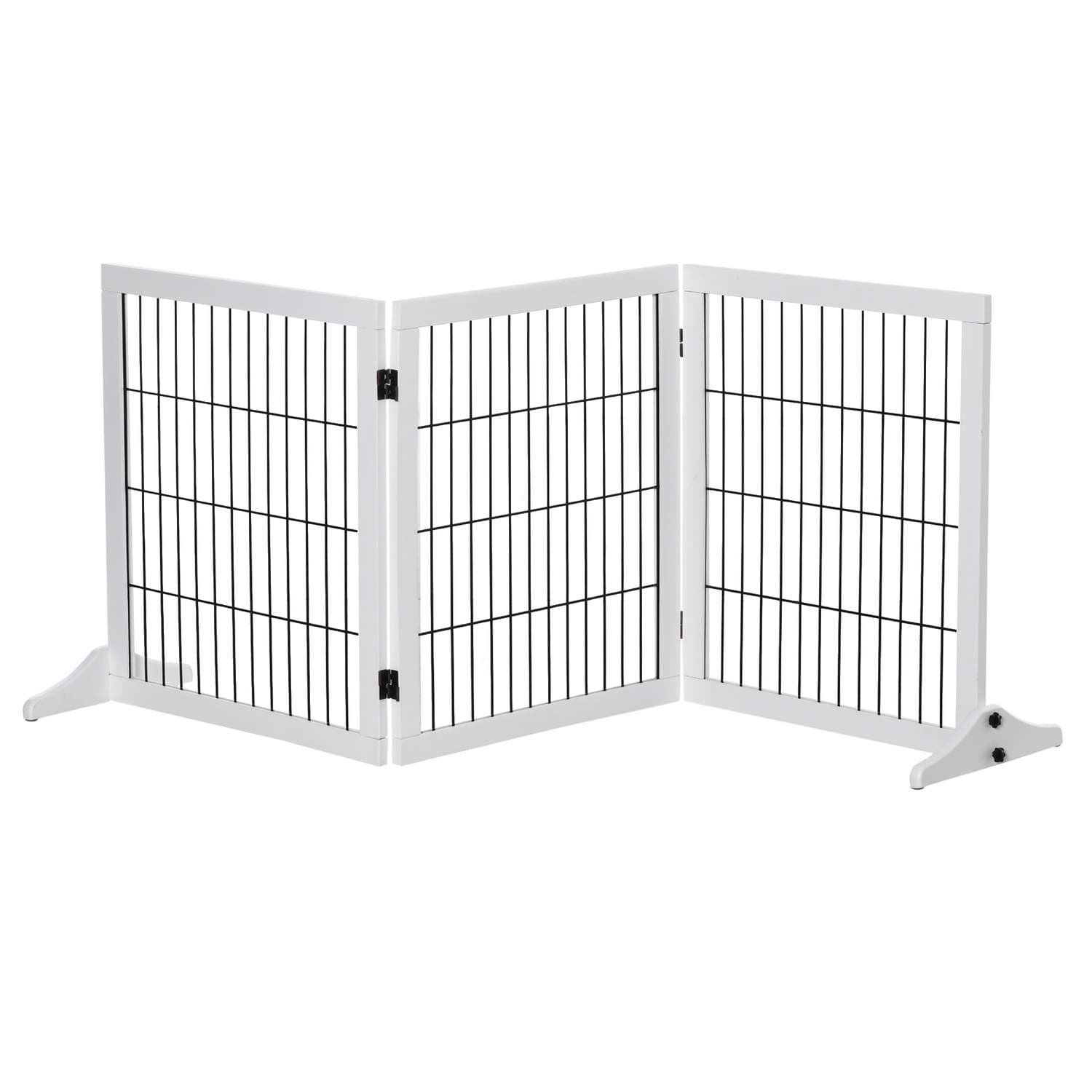 Hvit Hundeport i Furu 185x36x71 cm