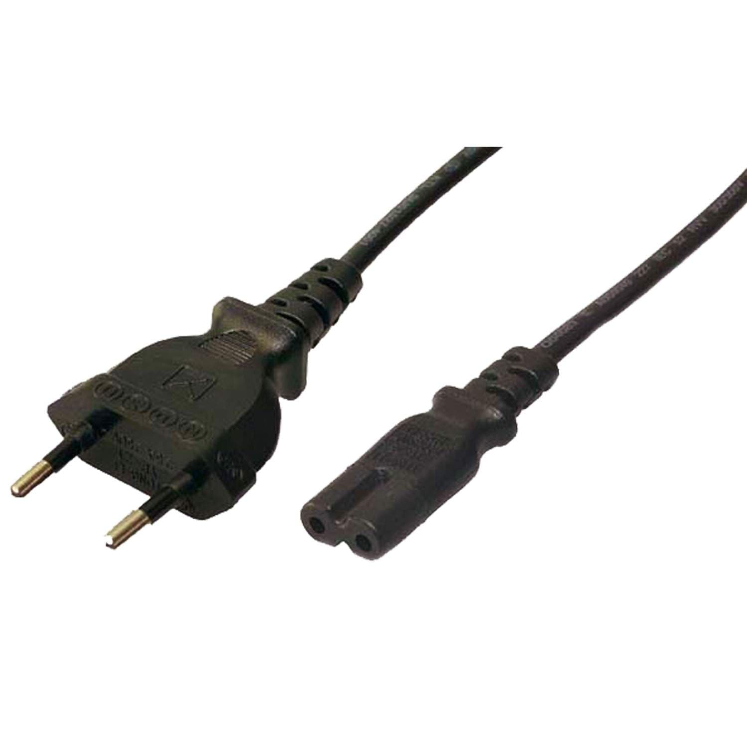 Apparatkabel Euro - C7 Sort 1,8m