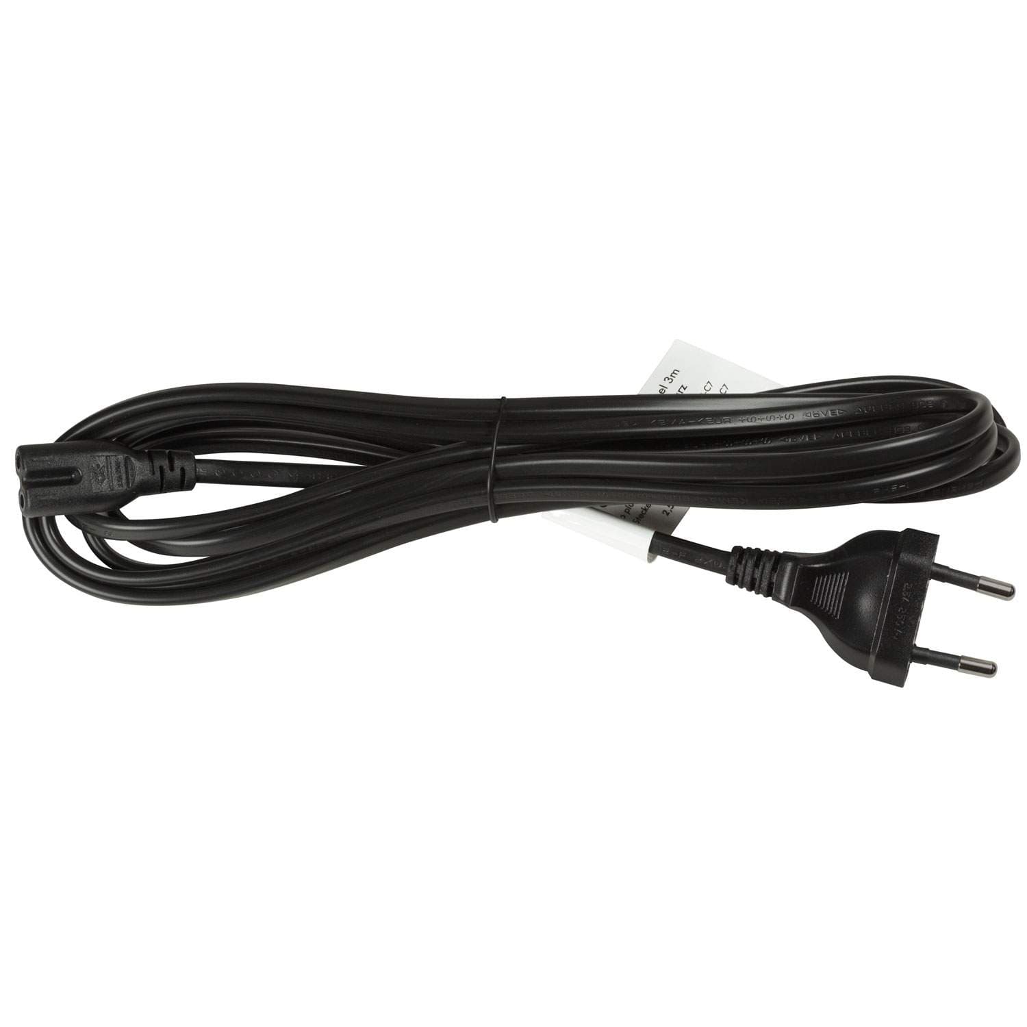 Apparatkabel Euro - C7 Sort 3m view 2