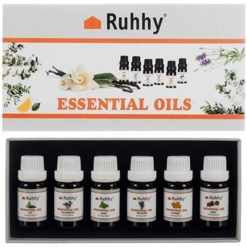 Eteriske oljesett - 6 dufter, 10 ml aromaterapi
