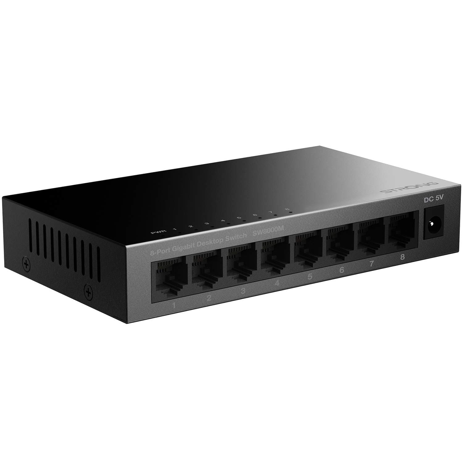 8-ports Gigabit-svitsj Metal Black