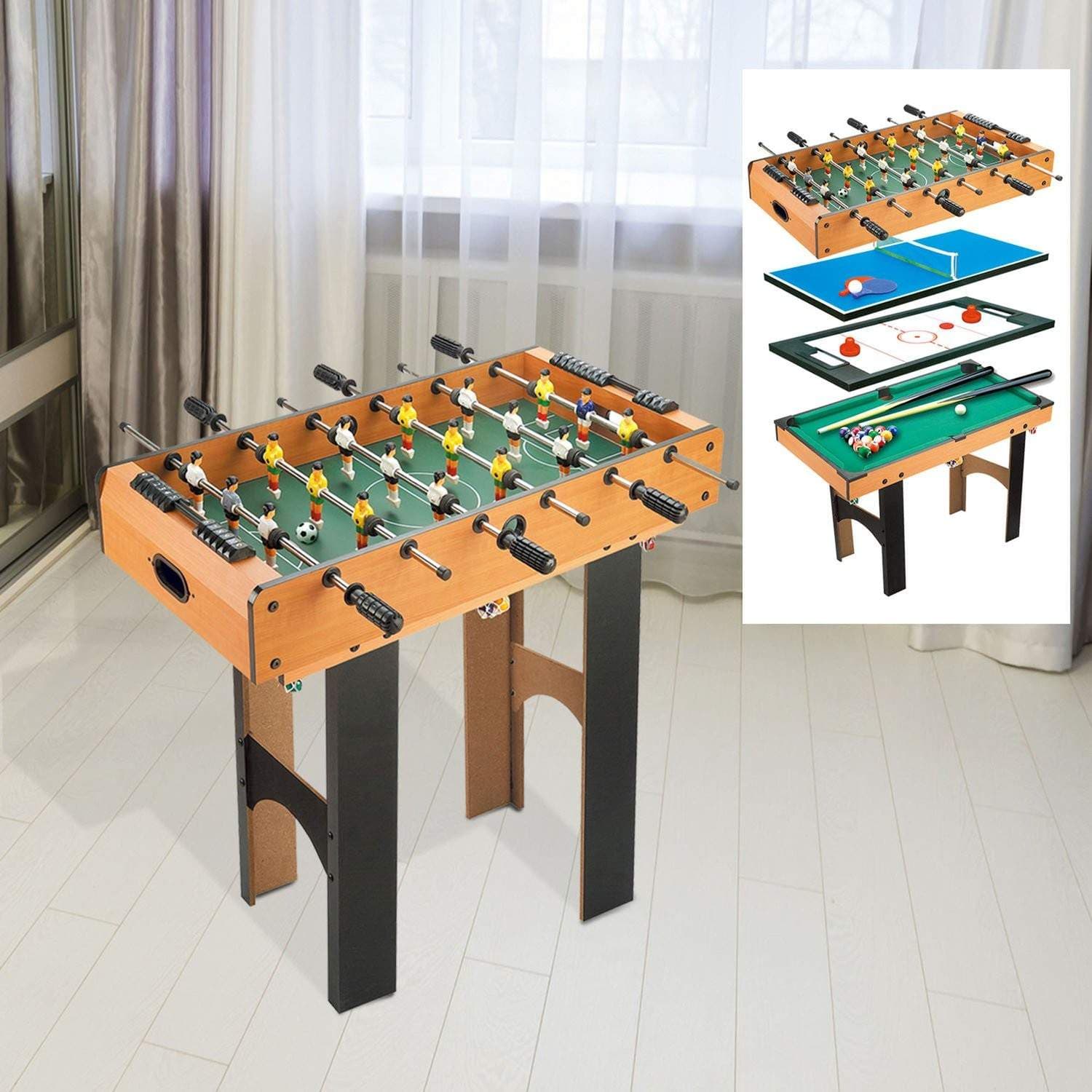 Flerspillbord 4-i-1: Fotball, Hockey, Tennis, Biljard view 2
