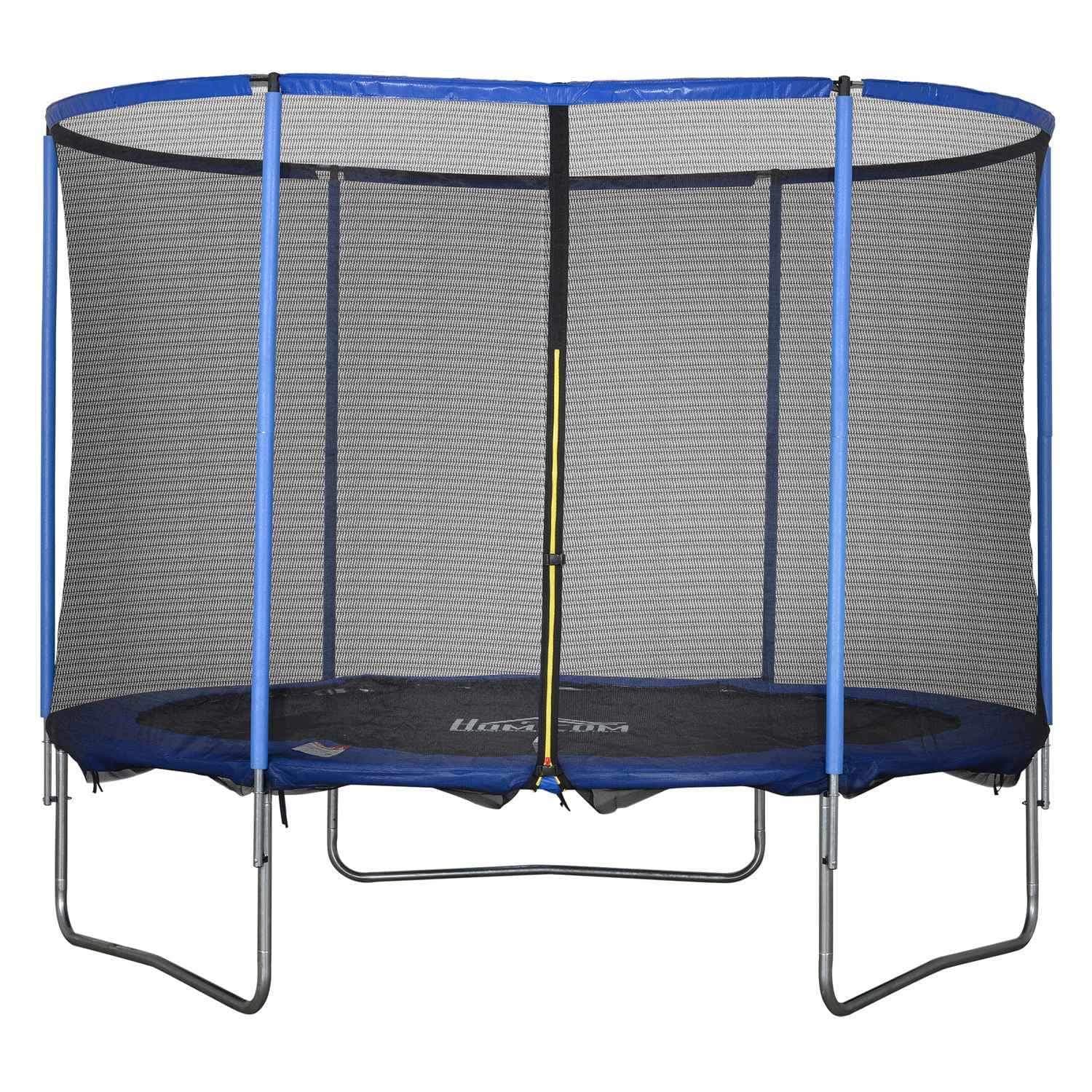 Trampoline med sikkerhetsnett for hage, Ø305 cm