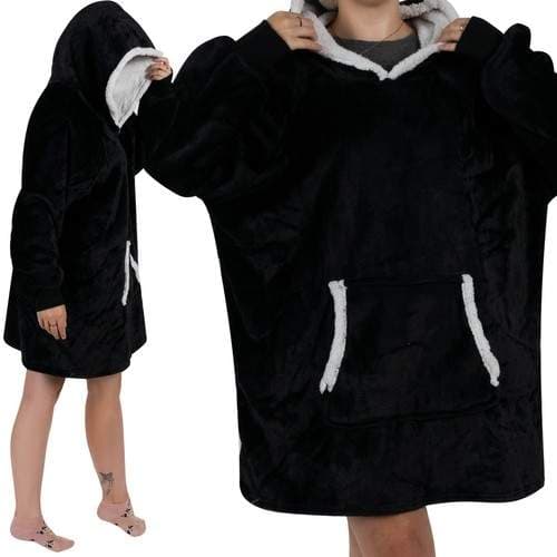 Sort XXL Sweatshirt-teppe for maksimal komfort