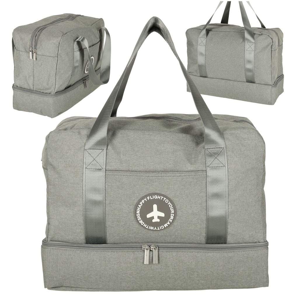 Reisebag håndbagasje 39 x 18 x 30 cm grå
