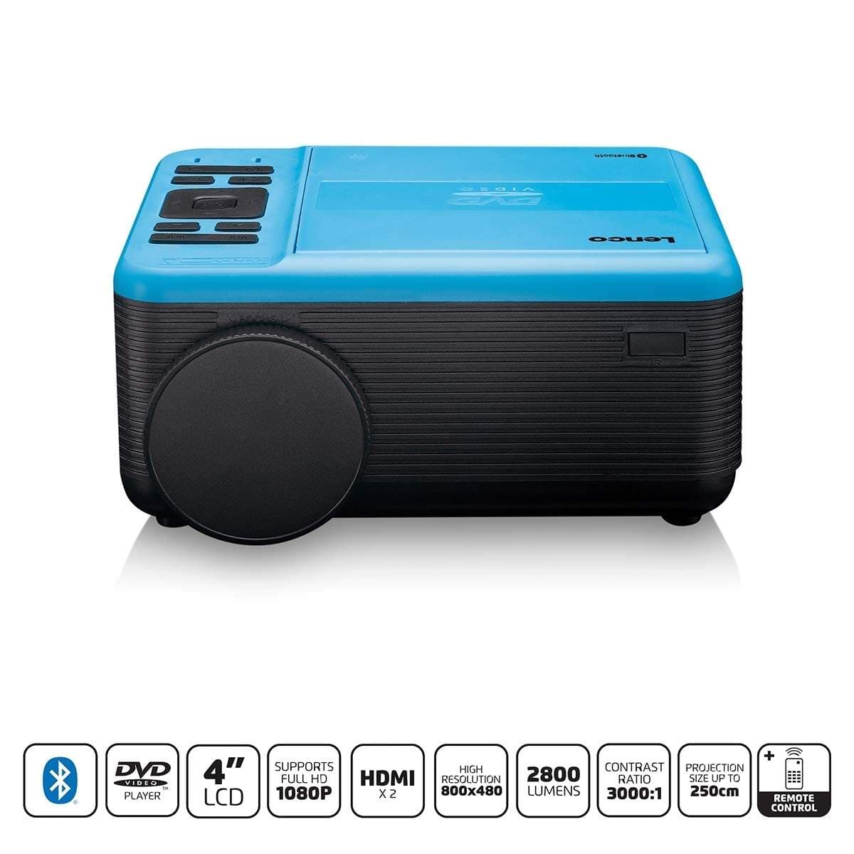 LCD-projektor med DVD-spiller og Bluetooth® Blue