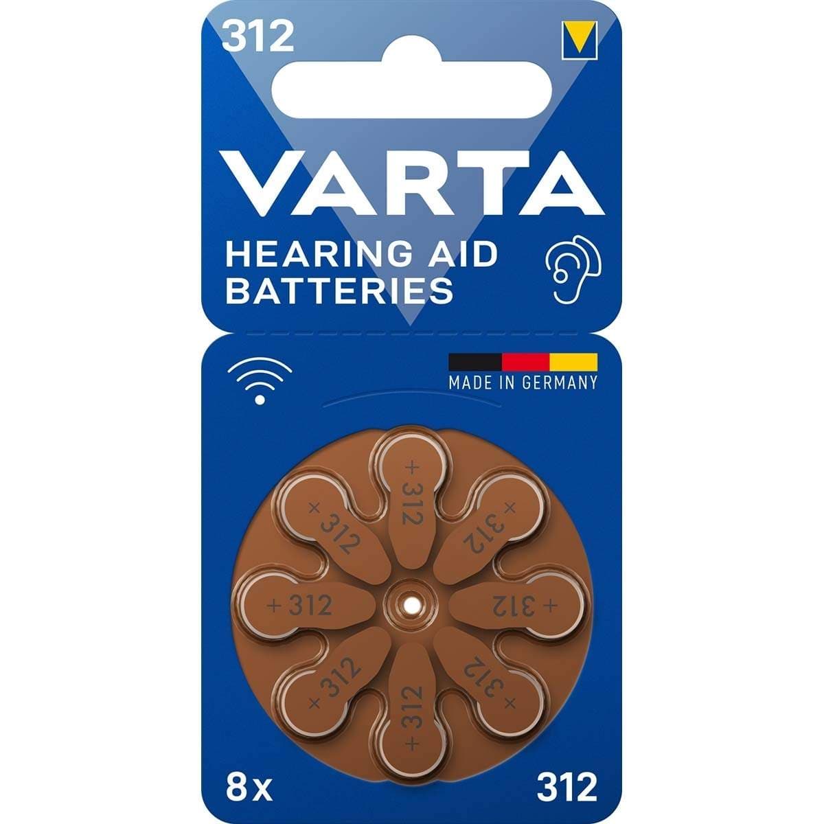 Høreapparatbatterier type 312 8-blister view 2