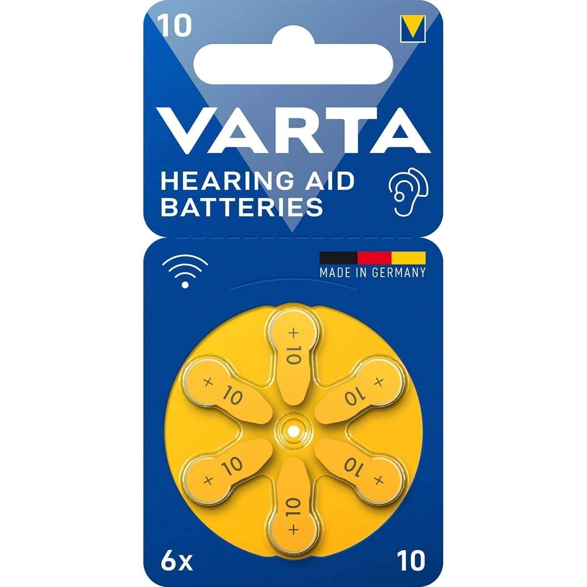 Høreapparatbatterier type 10 6-blister view 2