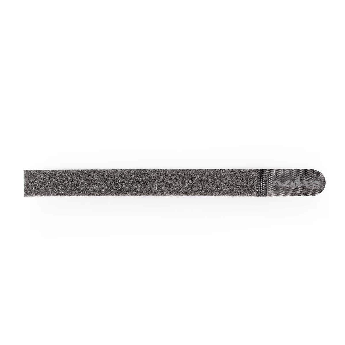 Hook og Loop Cable Binder | Plastpose | Grå | 10 stk.