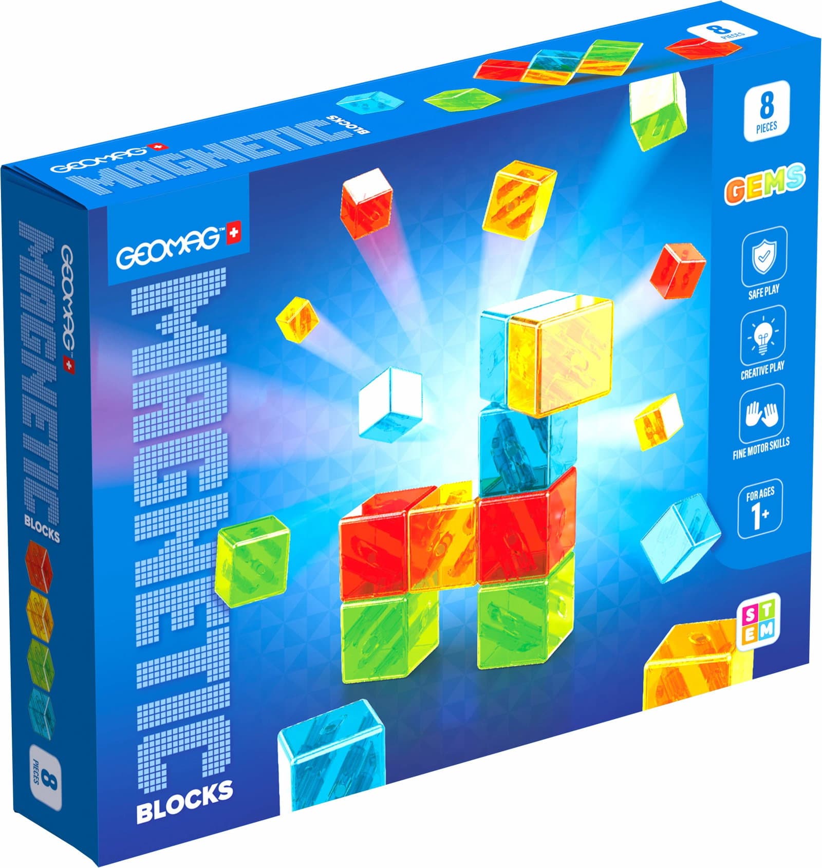 Geomag Gems Magnetiske Blokker 8 Stk