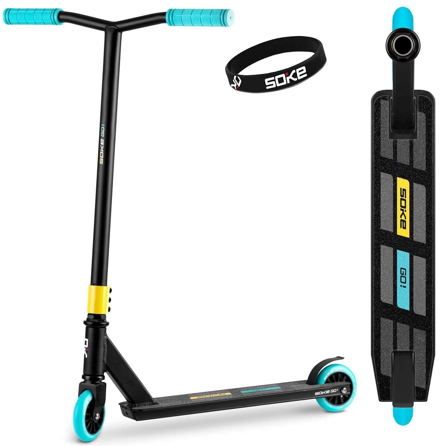 SOKE GO! Stuntscooter gul blå