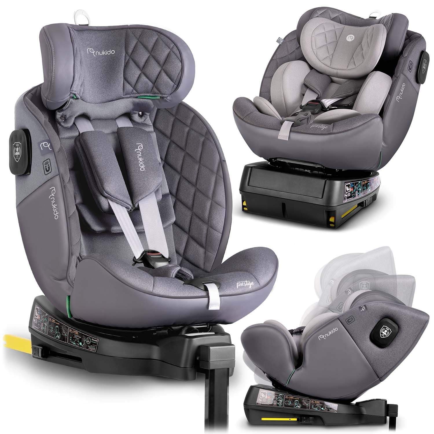 Nukido Prestige Line Bilsete Grå 0-36kg ISOFIX