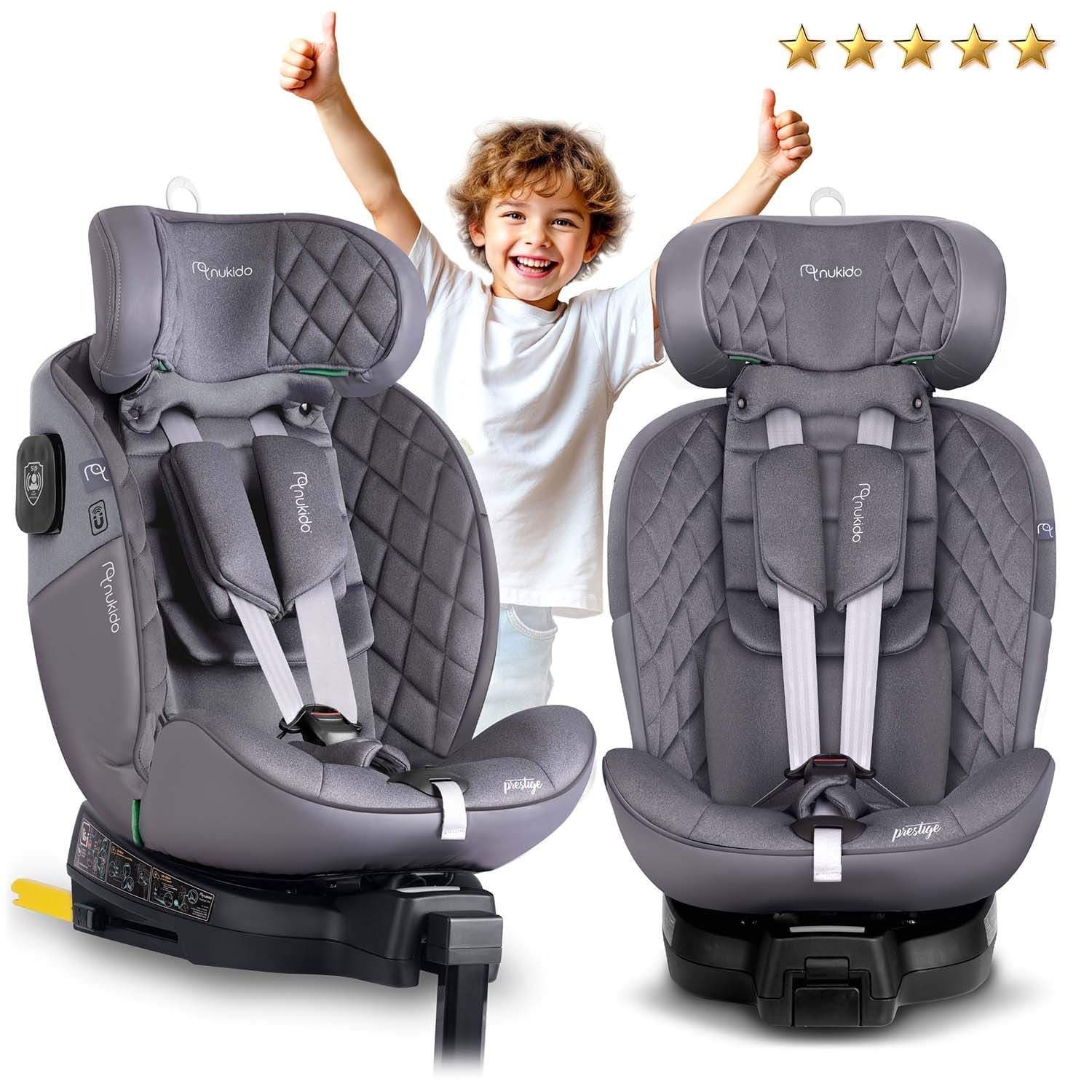 Nukido Prestige Line Bilsete Grå 0-36kg ISOFIX view 2