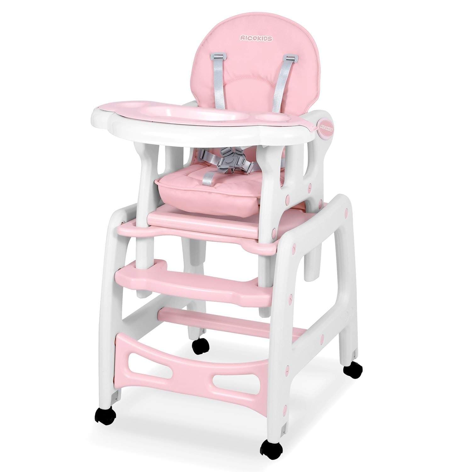 Multifunksjonell 5-i-1 spisestuestol Sinco, rosa view 2