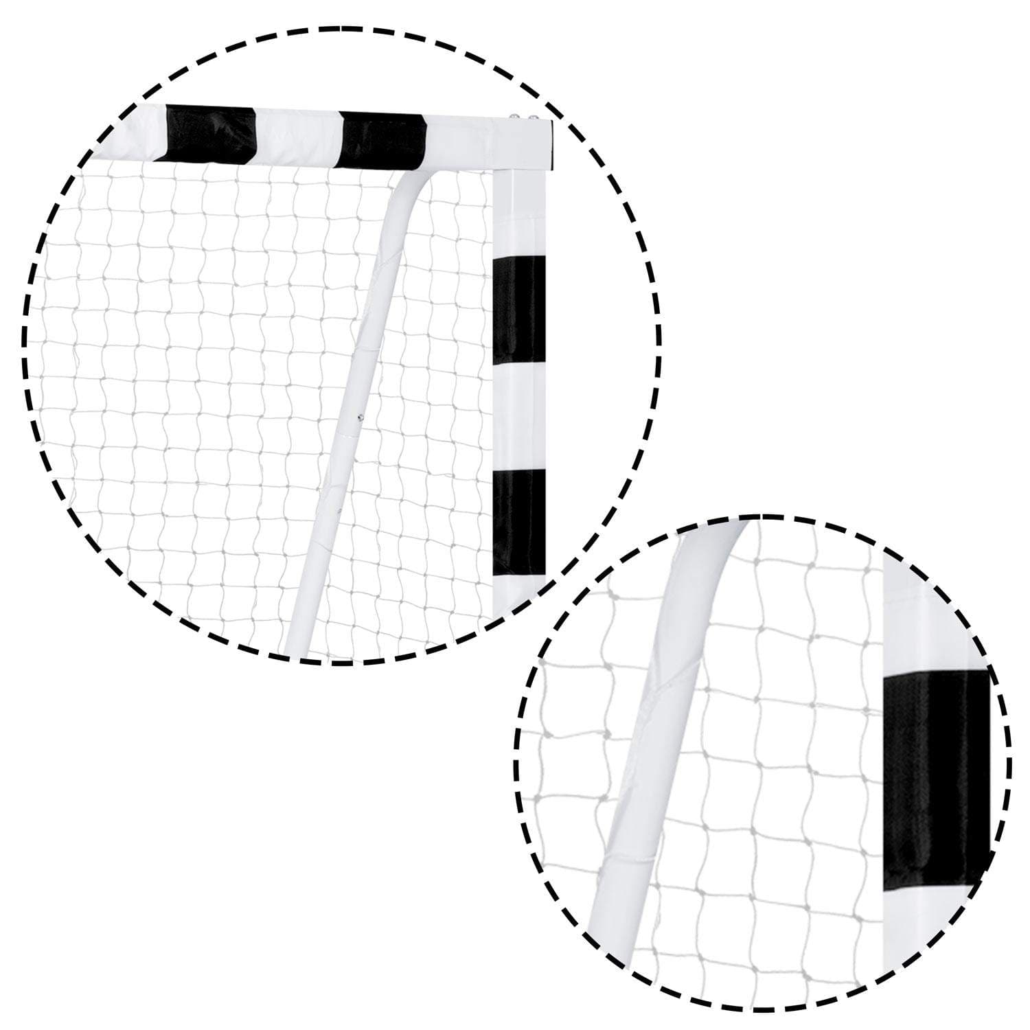 Fotballmål 300 x 200 x 120 cm NS-465 svart/hvitt view 2