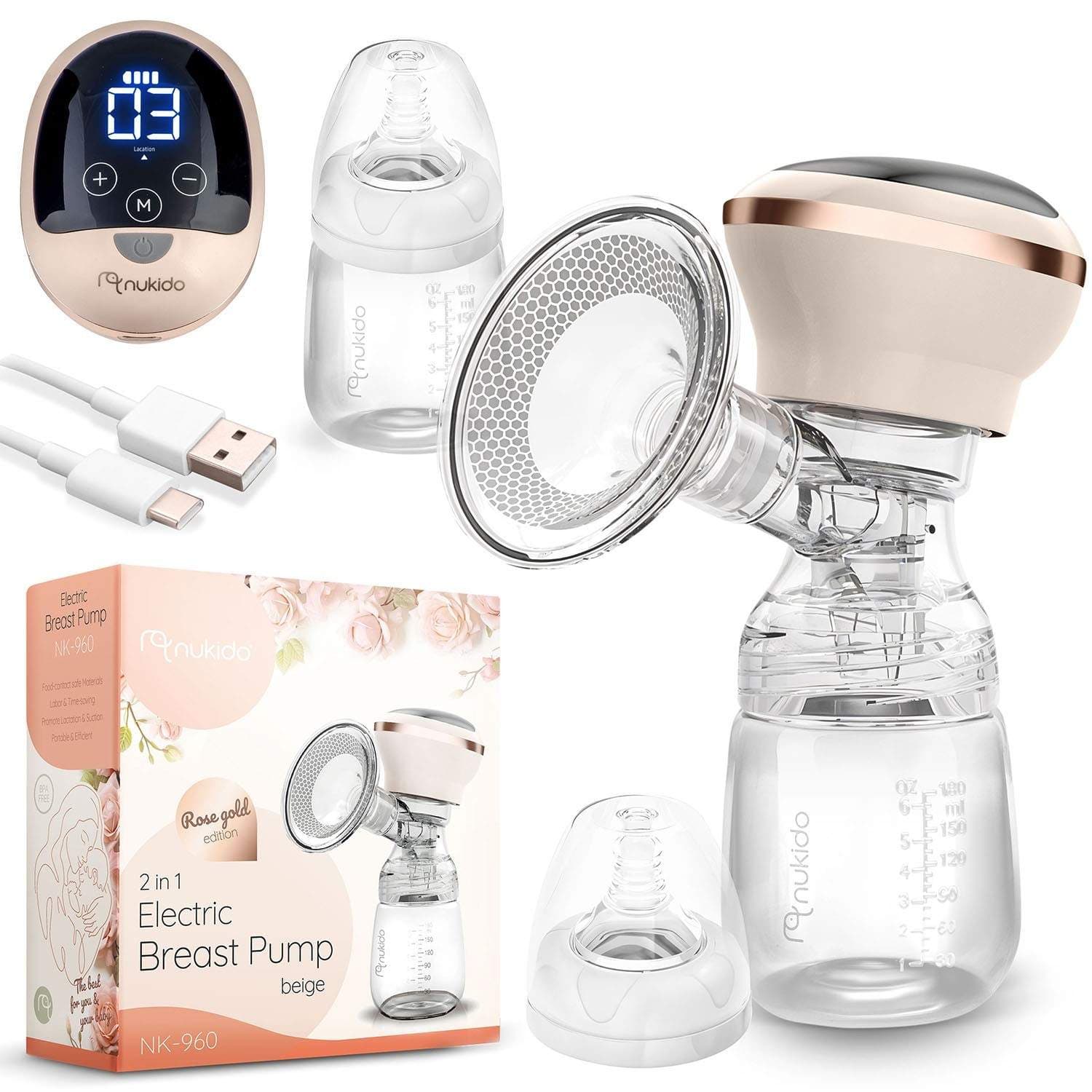 Nukido NK-960 trefase elektrisk brystpumpe