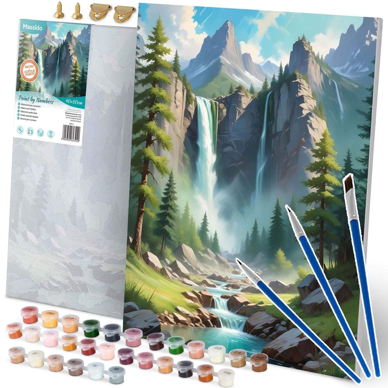 Maleri etter tall 40x50 cm Massido fjellandskap