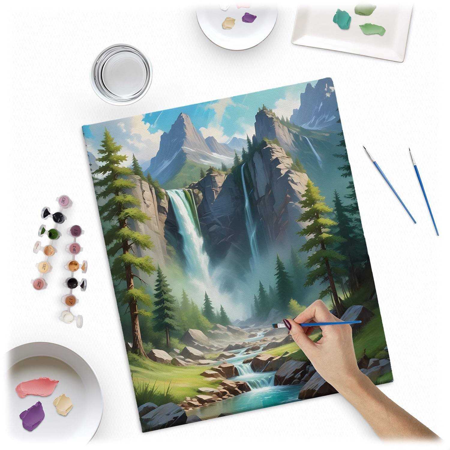 Maleri etter tall 40x50 cm Massido fjellandskap view 2