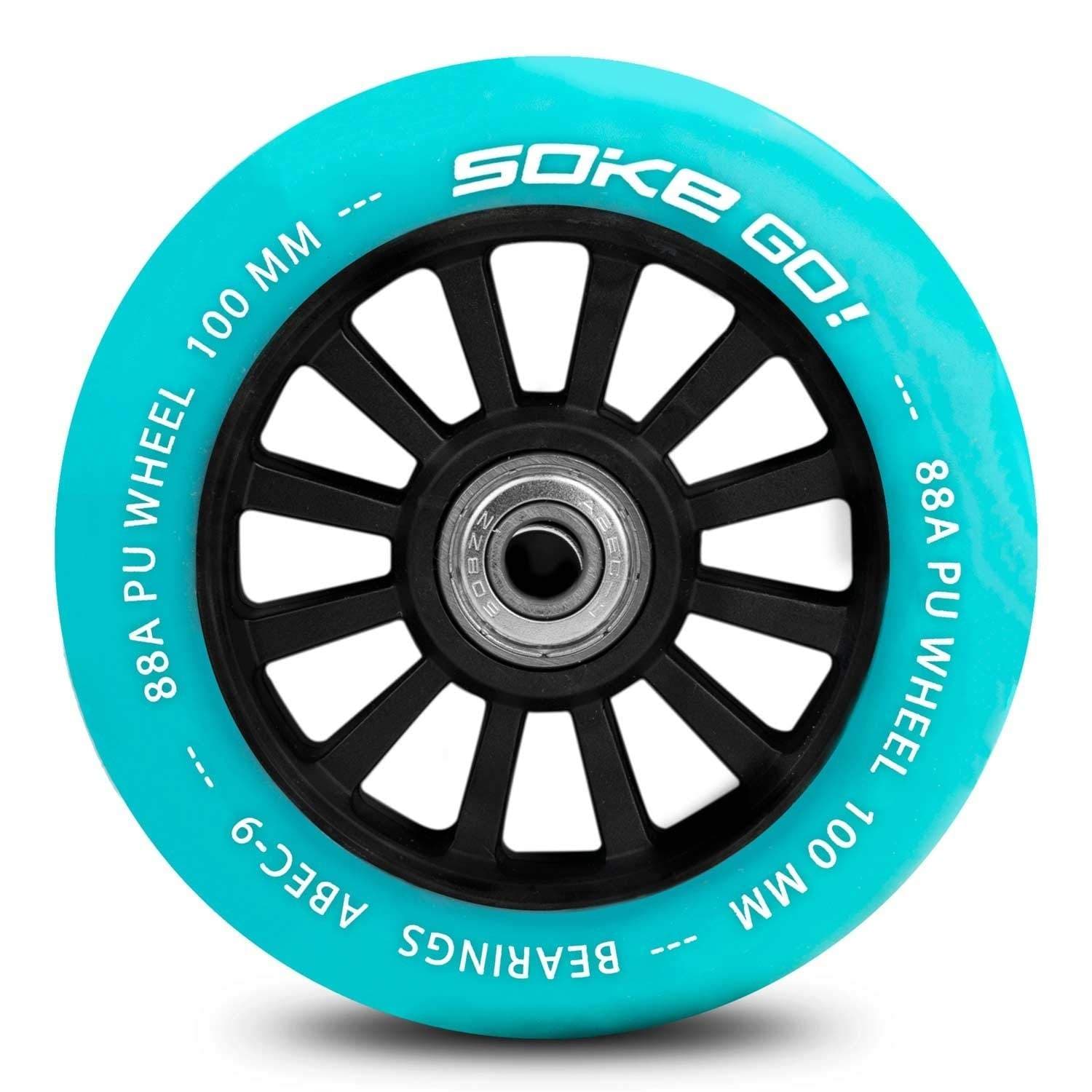 Turkise hjul til sparkesykkel 100 mm, 2-pak view 2