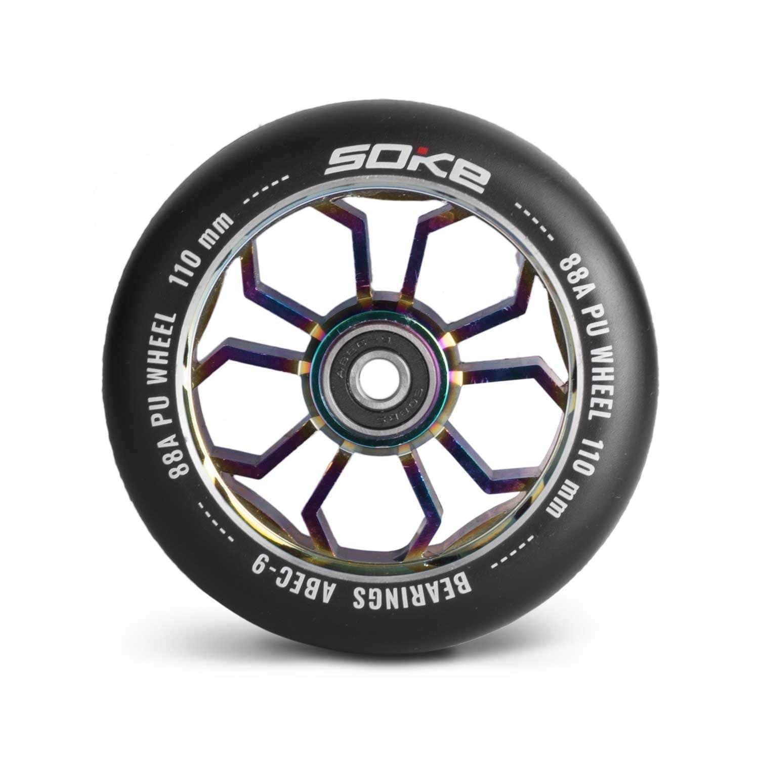 Regnbuefargede hjul til scooter 110 mm, 2-pak view 2