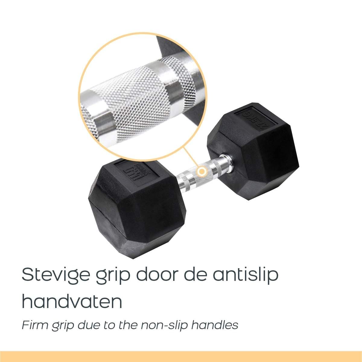 Orange Gym - Hex Dumbbell - 10 kg - sett med 2 view 2