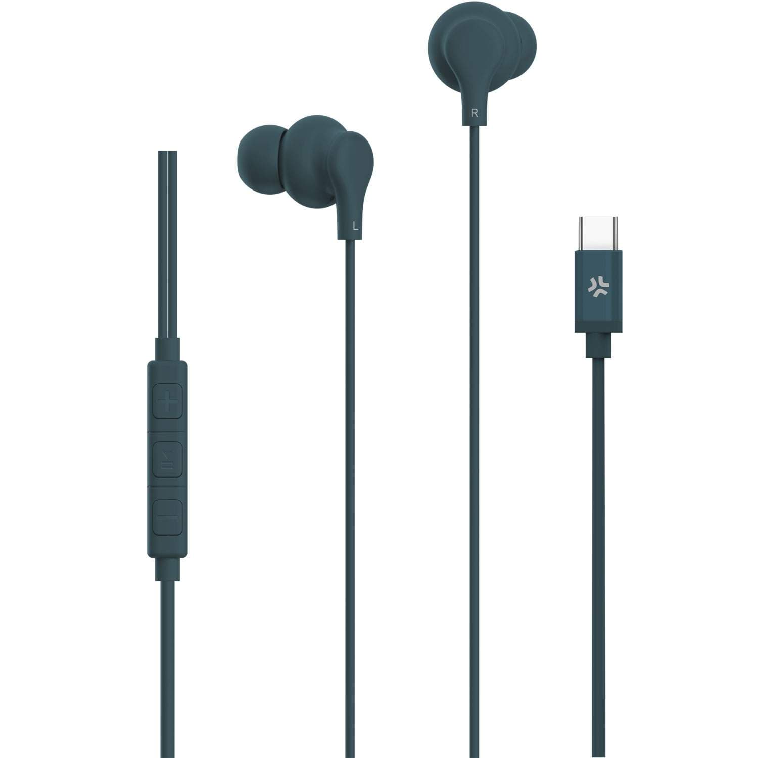 Hodetelefoner In-Ear-kabel USB-C UP1600 Blå-grønn