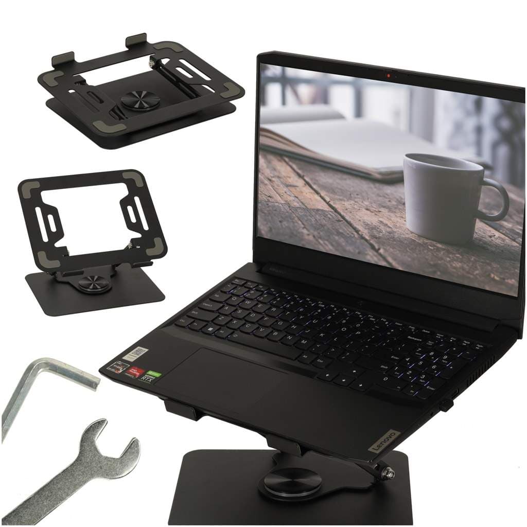 Laptopholderstativ dreibart justerbart