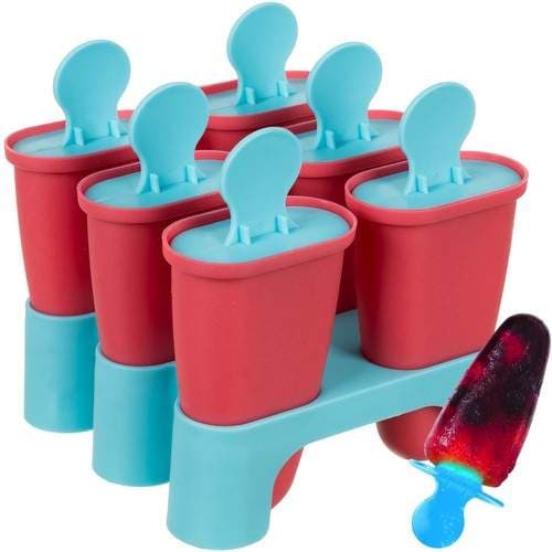 Iskremformsett – 6 BPA-frie PP-beholdere, rosa/blå