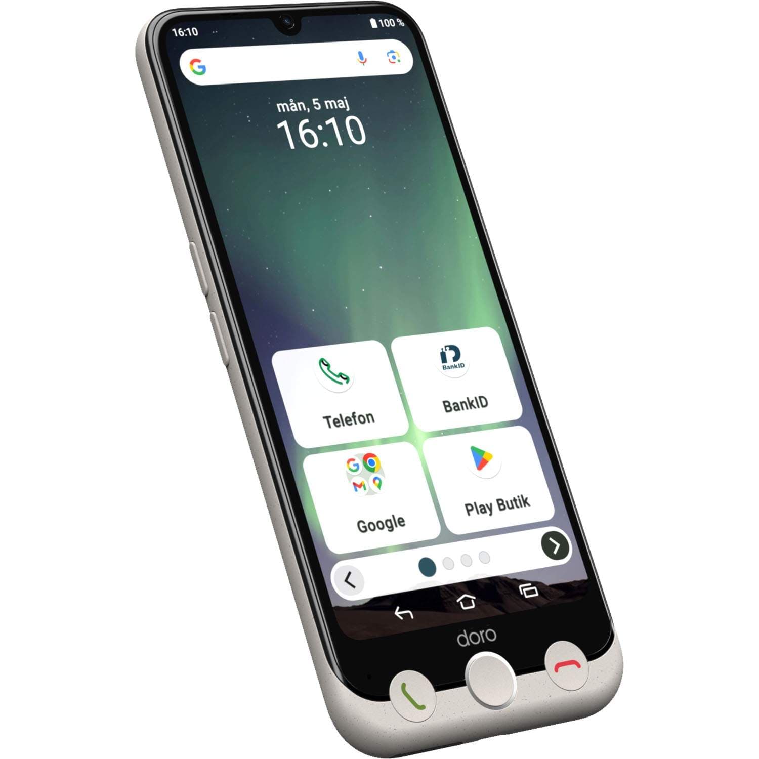 Smarttelefon 4G med stor skjerm og doble kameraer