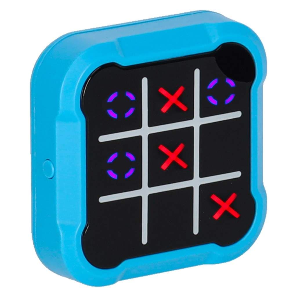 Elektronisk Tic Tac Toe-spill – Bærbar blå konsoll view 2