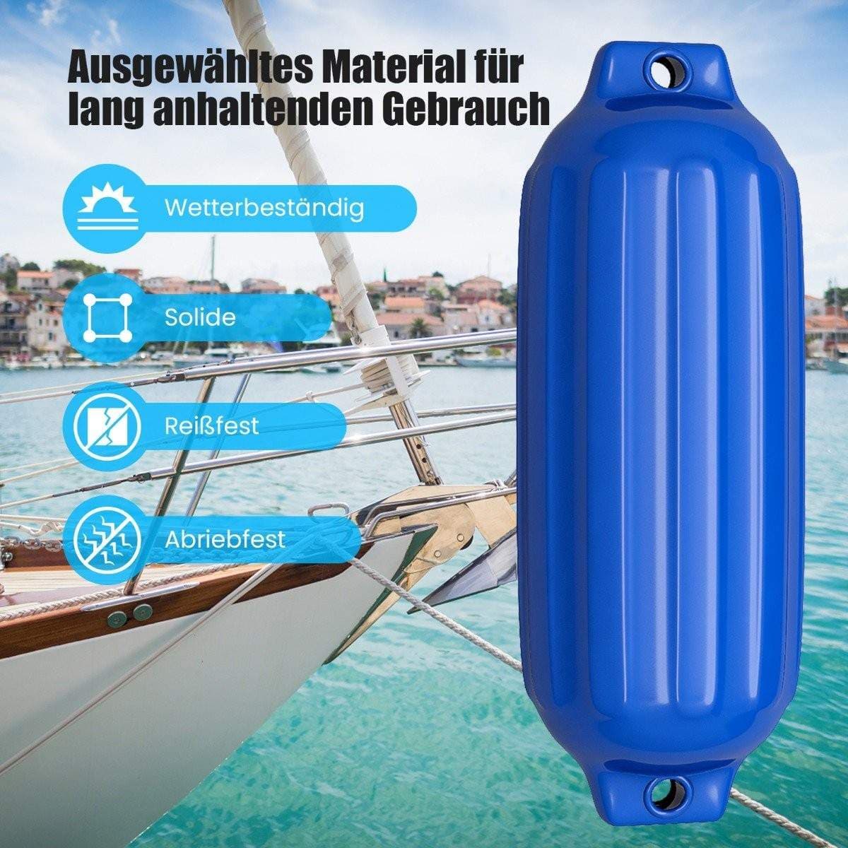 Båtskjermer 4-Pack – Slitesterk PVC, lett oppblåsing